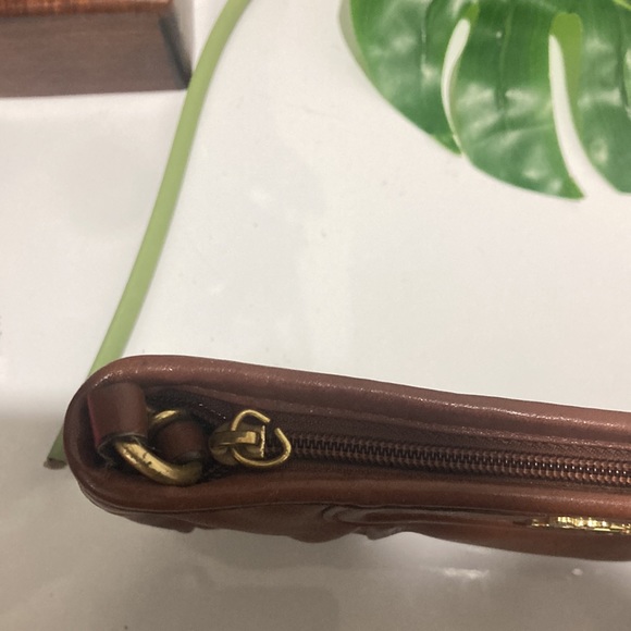 Coach signature Sufflette brown leather clutch Pre-owned wristband/wristlet/LDS - Picture 8 of 8